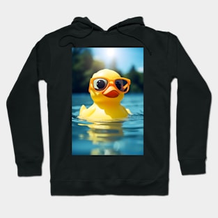 Cute Rubber Duck Wearing Glasses Hoodie